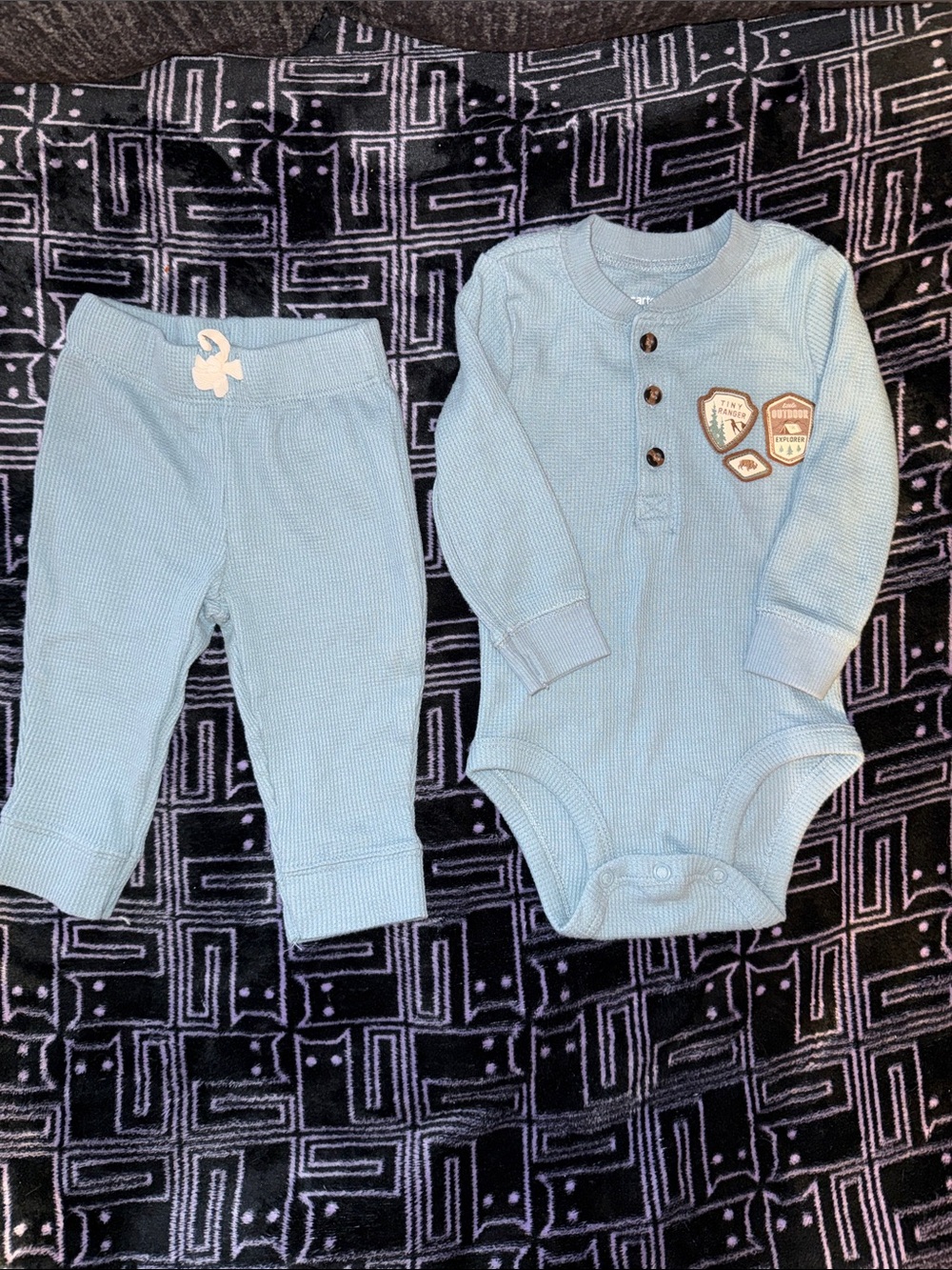 Carter’s Waffle Tiny Ranger Onesie and Pants Set 6 month